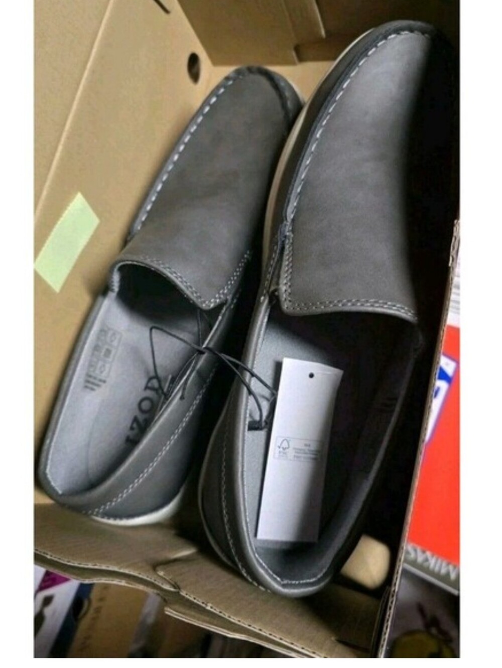 IZOD Seapoint Loafers Mens Size 9 Gray Slip On Memory Foam